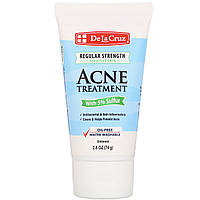 Маска против акне и пятен De La Cruz, Ointment, Acne Treatment with 5% Sulfur, Regular Strength, 2.6 oz (74 g)