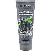 Маска для ухода за телом Freeman Beauty, Feeling Beautiful, полирующая гель-маска и скраб, уголь и черный