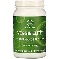 Растительный протеин MRM, Veggie Elite, Протеин для повышения продуктивности, Шоколад мокко, 1110 г