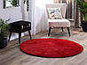 Круглий килимок Shaggy ⌀ 140 см Червоний ДЕМРЕ, фото 2