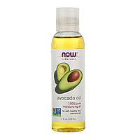 Массажное масло из авокадо Now Foods, Решения, масло авокадо, 118 мл - Оригинал