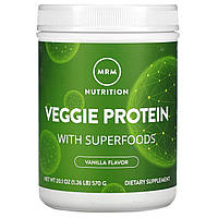 Растительный протеин MRM, Nutrition, растительный протеин с суперфудами, со вкусом ванили, 570 г (1,26 фунта)