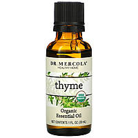 Эфирное масло Dr. Mercola, Органическое эфирное масло, тимьян, 1 унция (30 мл) - Оригинал