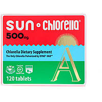 Хлорела Sun Chlorella, добавка з хлорелою, 500 мг, 120 таблеток, оригінал. Доставка від 14 днів