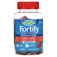 Пробиотическая формула Nature's Way, Fortify Gummy Probiotic, Sugar-Free, Berry Flavored, 6 Billion, 60