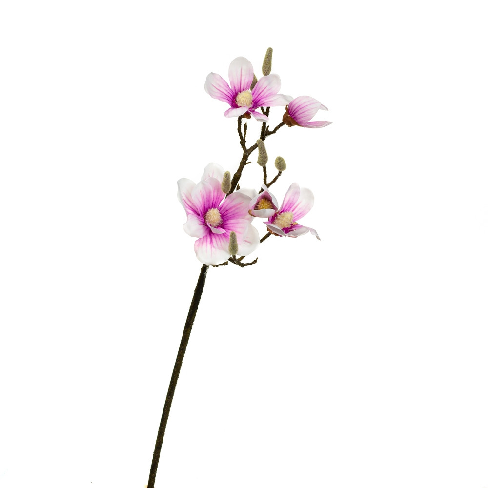 Гілка квітучої магнолії 90 см, рожева (8721-012), Elisey