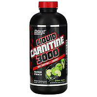 L-карнитин Nutrex Research, Liquid Carnitine 3000, зеленое яблоко, 473 мл (16 жидких унций) - Оригинал