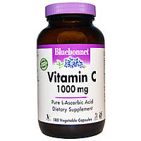 Аскорбиновая кислота Bluebonnet Nutrition, Vitamin C, 1,000 mg, 180 Vegetable Capsules - Оригинал