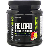 Суміш амінокислот NutraBio, Reload Recovery Matrix, Strawberry Lemon Bomb, 1.91 lb (868 g), оригінал. Доставка від 14 днів