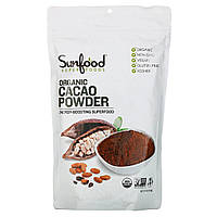 Какао Sunfood, Органический какао-порошок, 454 г (1 фунт) - Оригинал