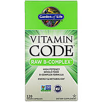 Комплекс витаминов группы B Garden of Life, Vitamin Code, RAW B-Complex, 120 Vegan Capsules - Оригинал