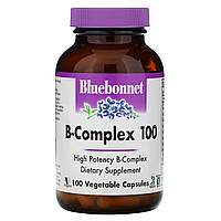 Комплекс витаминов группы B Bluebonnet Nutrition, B-Complex 100, 100 Vegetable Capsules - Оригинал