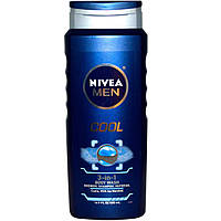 Шампунь Nivea, Мужской гель для душа 3-в-1, охлаждающий, 500 мл (16,9 жидких унций) - Оригинал