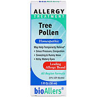 Гомеопатический препарат NatraBio, BioAllers, Allergy Treatment , Tree Pollen, 1 fl oz (30 ml) - Оригинал