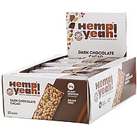 Питательные батончики Manitoba Harvest, Hemp Yeah!, Protein-Packed Super Seed Bar, Dark Chocolate Cacao, 12