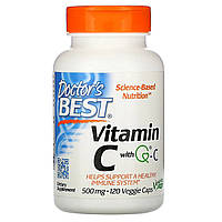 Аскорбиновая кислота Doctor's Best, Витамин C с Quali-C, 500 мг, 120 вегетарианских капсул - Оригинал