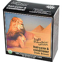 Хна Light Mountain, Natural Hair Color & Conditioner, Dark Brown, 4 oz (113 g), оригінал. Доставка від 14 днів