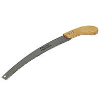 Веткорез (ножовка садовая) выгнутый деревянная ручка 300 мм крупный зуб СТАЛЬ 40114