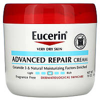 Масло ши Eucerin, усовершенствованный восстанавливающий крем, без отдушек, 454 г (16 унций) - Оригинал