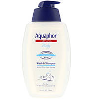 Средство для купания малышей Aquaphor, Для детей, гель и шампунь, не содержит отдушек, 25,4 ж. унц.(750 мл) -
