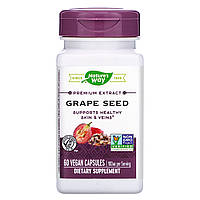Экстракт из косточек винограда Nature's Way, Premium Extract, Grape Seed, 60 Vegan Capsules - Оригинал