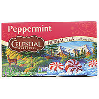 Травяной чай Celestial Seasonings, Травяной чай, Перечная мята, Без кофеина, 20 чайных пакетиков, 1,1 унции