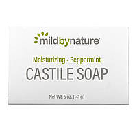 Кастильское мыло Mild By Nature, Castile Soap Bar, Peppermint, 5 oz (141 g) - Оригинал