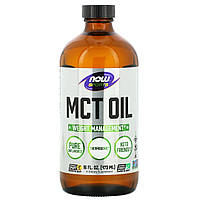 Масло MCT Now Foods, Sports, масло со среднецепочечными триглицеридами, неароматизированное, 473 мл