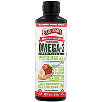 Комбинация Omega-3-6-9 Barlean's, Seriously Delicious, омега-3 из льняного масла, смузи с клубникой и бананом,