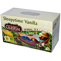 Лікувальні чаї Celestial Seasonings, Herbal Tea, Sleepytime Vanilla, Caffeine Free, 20 Tea Bags, 1.1 oz (30 g), оригінал. Доставка