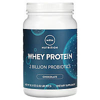 Сывороточный белок MRM, Натуральный сывороточный протеин, 2 миллиарда пробиотиков, голландский шоколад, 917 г