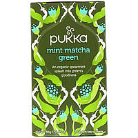 Зеленый чай Pukka Herbs, Мятный зеленый чай маття, 20 пакетиков зеленого чая, 1,05 унц. (30 г) - Оригинал