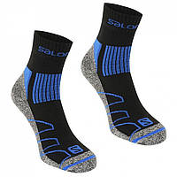 Шкарпетки Salomon Merino Low 2 Pack Black/Blue, оригінал. Доставка від 14 днів