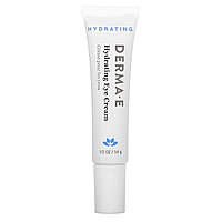 Сироватка з гіалуроновою кислотою DERMA E, Hydrating Eye Cream, Hyaluronic Acid, Green Tea, 1/2 oz (14 g), оригінал. Доставка від