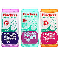 Зубная нить Plackers, Micro Mint, Mint Dental Flossers, 12 Count - Оригинал