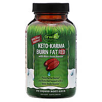 Жиросжигатель Irwin Naturals, Keto-Karma Burn Fat RED , 72 Liquid Soft-Gels - Оригинал