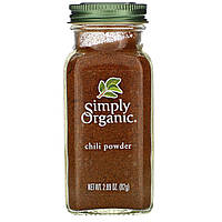 Молотый красный перец Simply Organic, Порошок чили, 2.89 унций (82 г) - Оригинал