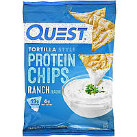 Спортивные батончики Quest Nutrition, Tortilla Style Protein Chips, Ranch, 12 Bags, 1.1 oz (32 g ) Each -