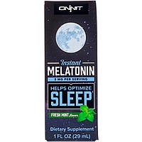 Мелатонин Onnit, Instant Melatonin, Fresh Mint Flavor, 3 mg, 1 fl oz (29 ml) - Оригинал