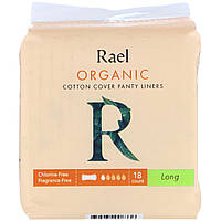 Гигиенические прокладки Rael, Organic Cotton Cover Panty Liners, Long, 18 Count - Оригинал