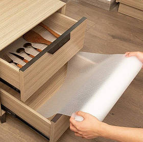 Антиковзкий килимок для полиць та ящиків Рулон 0.45м*1м Прозорий