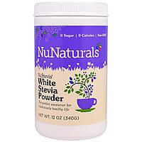 Мед NuNaturals, NuStevia Белый порошок стевии, 12 унций (340 г) - Оригинал