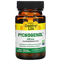 Пикногенол Country Life, Pycnogenol, 100 mg, 30 Vegan Capsules - Оригинал