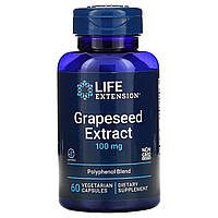 Экстракт из косточек винограда Life Extension, Grapeseed Extract, 100 mg, 60 Vegetarian Capsules - Оригинал