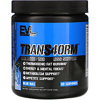 Жиросжигатель EVLution Nutrition, Trans4orm, Blue Raz, 5.10 oz (144 g) - Оригинал