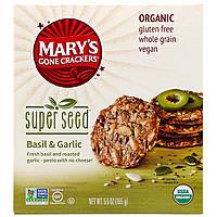 Крекеры Mary's Gone Crackers, Super Seed Crackers, Basil & Garlic, 5.5 oz (155 g) - Оригинал