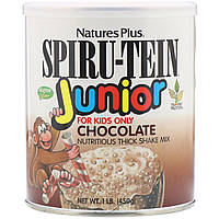 Детский напиток Nature's Plus, Spiru-Tein Junior, Nutritious Thick Shake Mix, Chocolate, 1 lb (450 g) -