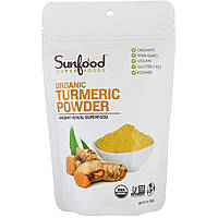 Куркума Sunfood, Organic Turmeric Powder, 4 oz (113 g) - Оригинал