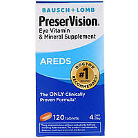 Препарат для глаз Bausch & Lomb, PreserVision, AREDS, 120 Tablets - Оригинал