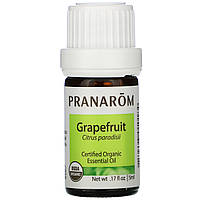 Эфирное масло Pranarom, Essential Oil, Grapefruit, .17 fl oz (5 ml) - Оригинал